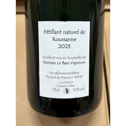 Romain Le Bars Vin de France blanc pet nat Roussanne 2023