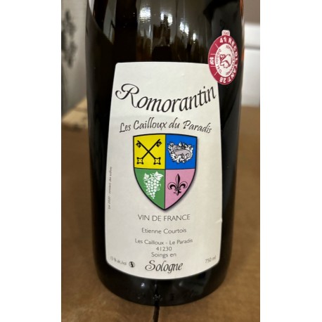 Les Cailloux du Paradis Vin de France blanc Romorantin 2020