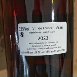 Domaine Jérôme  Jouret Vin de France rouge Méli-Mélo 2023