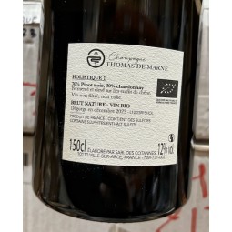 Thomas de Marne Champagne Sélection de Terroirs Holistique Zéro 2015 Magnum