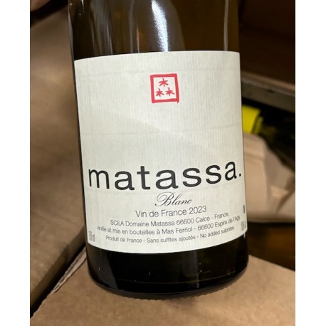 Domaine Matassa Vin de France blanc Blanc 2023