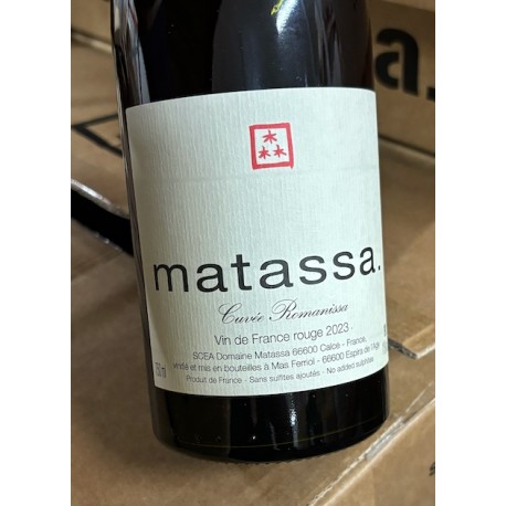 Domaine Matassa Vin de France rouge Romanissa 2023