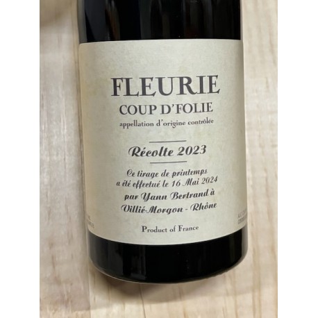 Domaine Les Bertrand Fleurie Coup d'Folie 2023