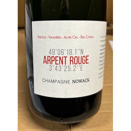 Flavien Nowack Champagne Brut Nature Arpent Rouge 2020