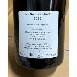 Romain Le Bars & Nicolas Renaud Vin de France rouge Nuits de Java 2023