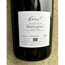 Domaine Vouette & Sorbée Champagne Brut Nature Extrait 2013