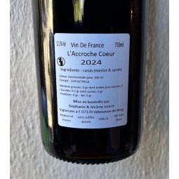 Domaine Jérôme  Jouret Vin de France rouge L'Accroche-Cœur 2024