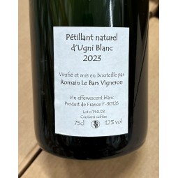 Romain Le Bars Vin de France blanc pet nat Ugni Blanc 2023