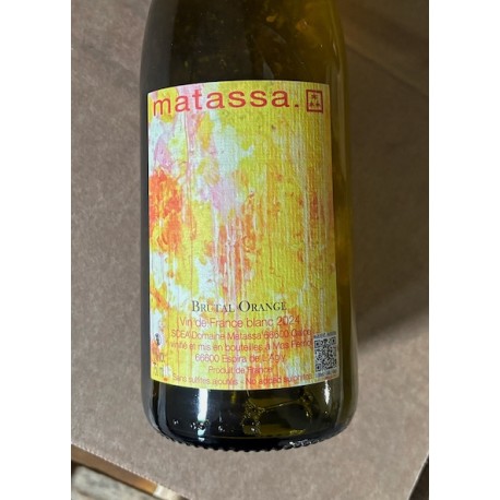 Domaine Matassa Vin de France blanc Brutal Orange 2024 Domaine Matassa Vin de France blanc Brutal Orange 2024