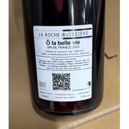 La Roche Buissiere Vin de France rouge Ô la Belle Vie 2024