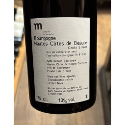 Domaine de Mandelot Hautes Côtes de Beaune rouge Croix Simone 2023