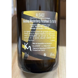 Kumpf & Meyer Alsace blanc Riesling Westerberg perpétuel (15-18-19)