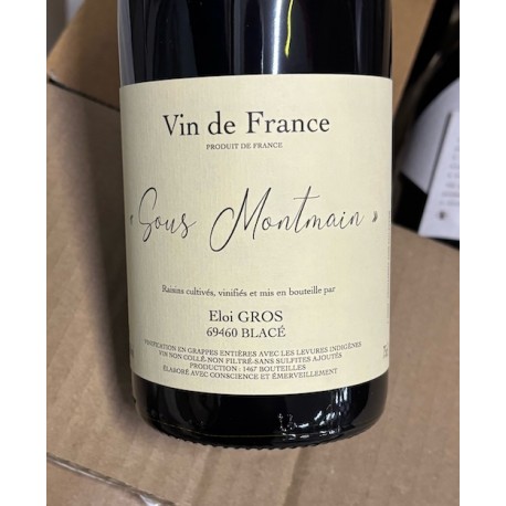 Eloi Gros Vin de France rouge Sous Montmain 2022