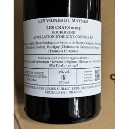 Les Vignes du Maynes Bourgogne rouge Les Crays 2024