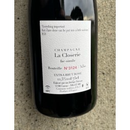 Jérôme Prévost Champagne Extra-Brut rosé Fac Similé LC23