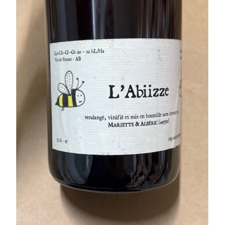 Mariette & Albéric Vin de France rouge L'Abiizze 2020