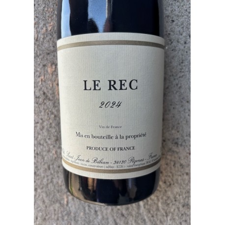 Prieuré Saint Jean de bébian Vin de France rouge Le Rec 2024