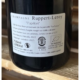 Ruppert-Leroy Champagne Blanc de Noirs Brut Nature Papillon 2022 (dég. 10/25)