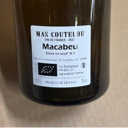 Jean-François Coutelou Vin de France blanc Macabœuf 2023