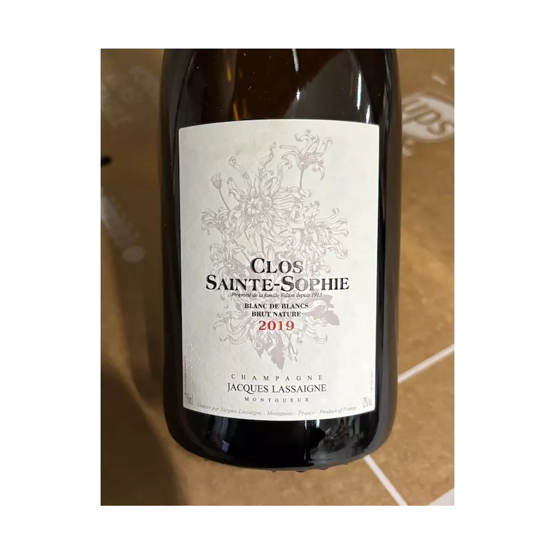 Jacques Lassaigne Champagne Brut Nature Blanc de blancs Clos Sainte Sophie 2019