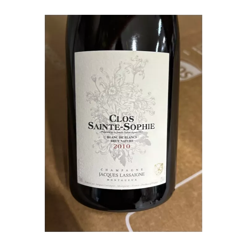 Jacques Lassaigne Champagne Brut Nature Blanc de Blancs Clos Sainte Sophie 2010