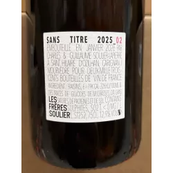 Les Frères Soulier Vin de France rouge Sans Titre 02 2025
