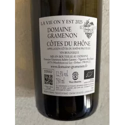 Domaine Gramenon Côtes du Rhône blanc La Vie on y est 2025