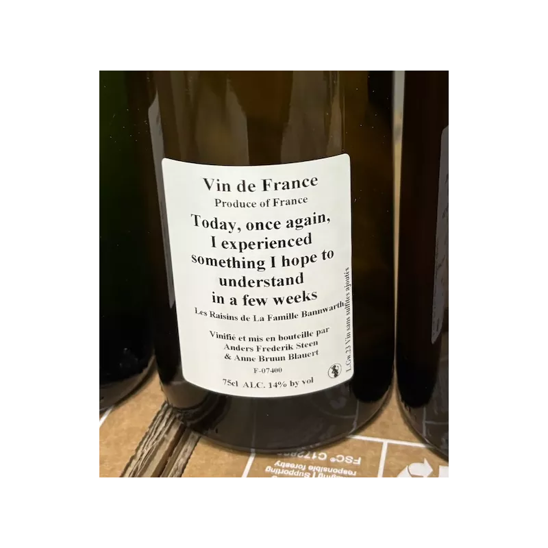 Anders Frederik Steen & Anne Bruun Blauert Vin de France blanc Today, once again, I experienced something... 2023