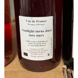 Anders Frederik Steen & anne Bruun Blauert Vin de France rouge Sunlight turns dust into stars 2022