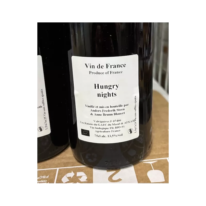 Anders Frederik Steen & Anne Bruun Blauert Vin de France rouge Hungry nights 2024
