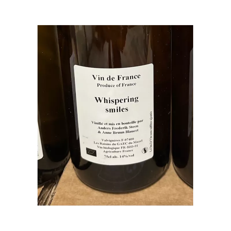 Anders Frederik Steen & Anne Bruun Blauert Vin de France blanc Whispering smiles 2024