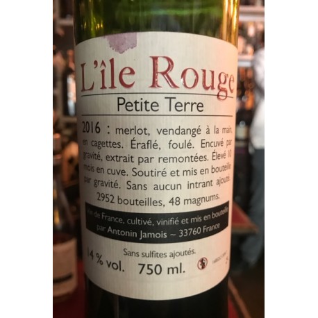 Domaine de l'Ile Rouge Bordeaux Petite Terre 2016