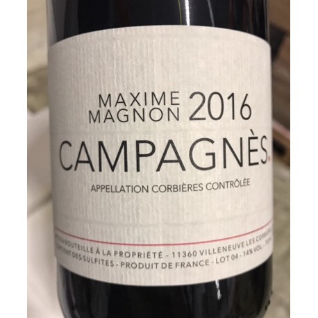 Maxime Magnon Corbières Campagnès 2014 Maxime Magnon Corbières Campagnès 2014