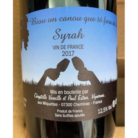 Domaine des Miquettes Vin de France Syrah 2017 Domaine des Miquettes Vin de France Syrah 2017