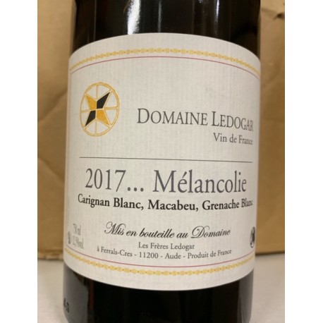 Domaine Ledogar Vin de France Mélancolie 2017 Domaine Ledogar Vin de France Mélancolie 2017