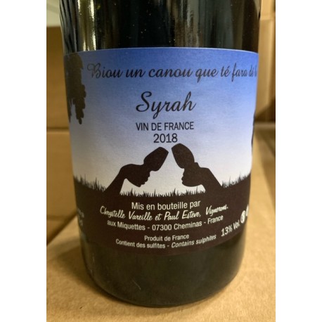 Domaine des Miquettes Vin de France rouge Syrah 2018 Domaine des Miquettes Vin de France rouge Syrah 2018