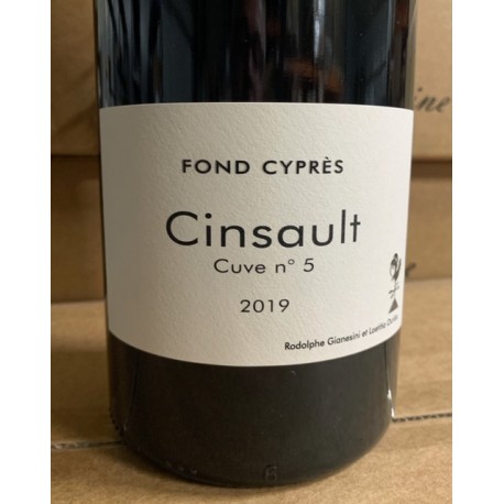 Fond Cyprès Vin de France Cinsault Cuve n°5 2019