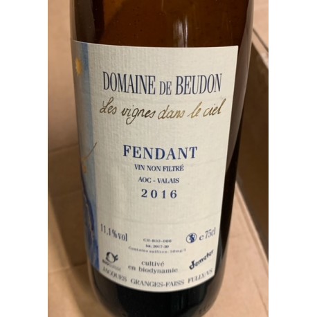 Domaine du Beudon Valais blanc Fendant Vieilles Vignes 2016