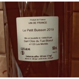 Clos du Tue Boeuf Touraine blanc Le Petit Buisson 2019 Magnum