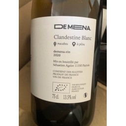 De Mena Vin de France blanc Clandestine 2020