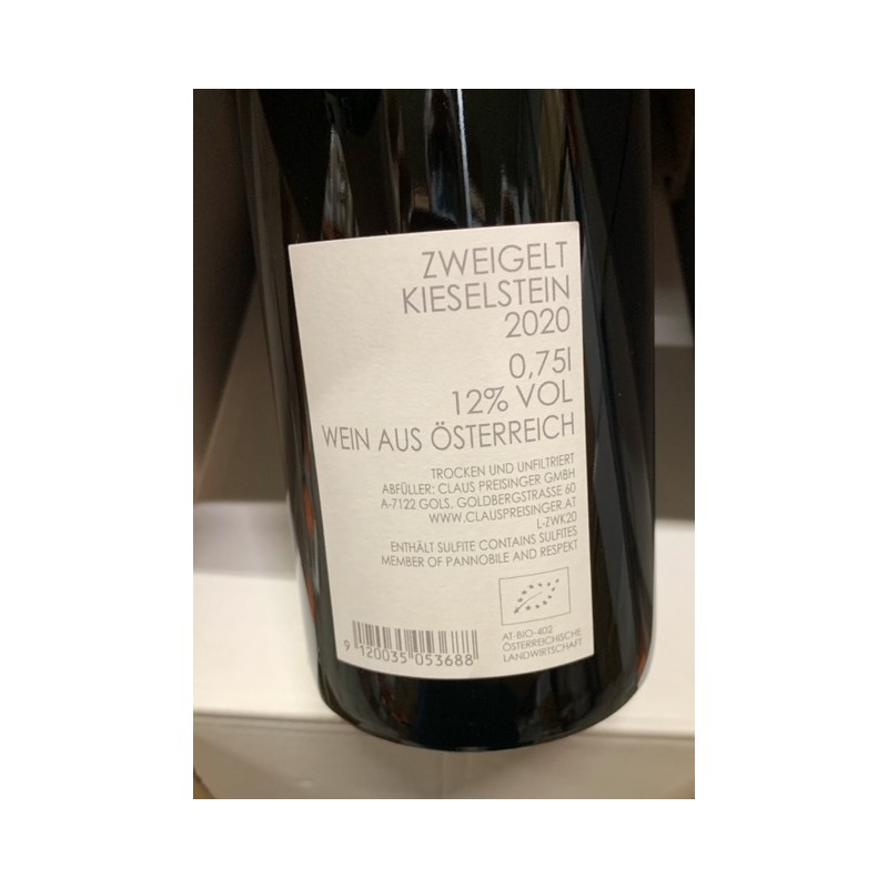 Claus Preisinger Burgenland Rouge Zweigelt Kieselstein 2020 5604