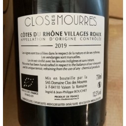 Clos des Mourres Côtes du Rhône Villages Roaix blanc 665 Jours 2019