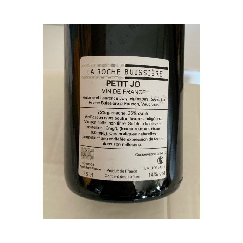 La Roche Buissière Vin de France Petit Jo