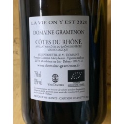 Domaine Gramenon Côtes du Rhône blanc Vie On y Est 2020