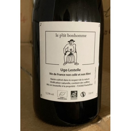 Ugo Lestelle Vin de France rouge Le P'tit Bonhomme 2020