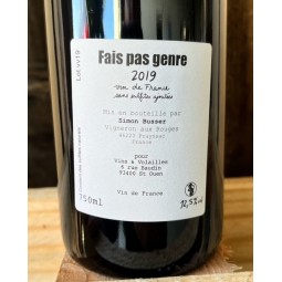 Vins & Volailles Vin de France rouge Fais pas Genre 2019