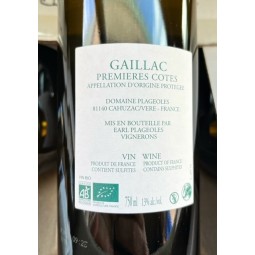 Domaine Plageoles Gaillac Premières Côtes blanc Mauzac Vert 2019