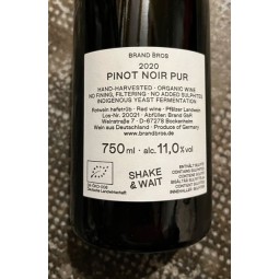 Brand Bros Pfälzer Landwein rouge Pinot Noir 2020