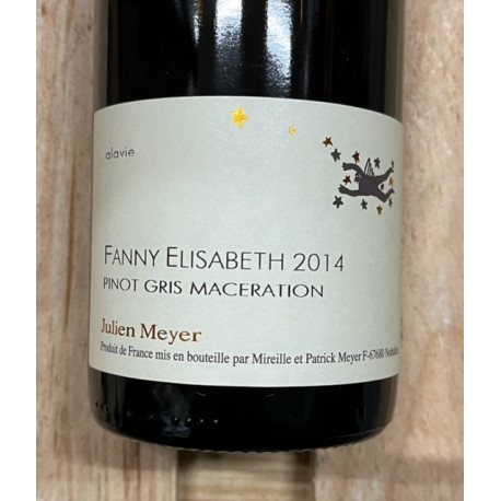 Domaine Julien Meyer Vin de France blanc Pinot Gris Fanny-Elisabeth Macération 2014