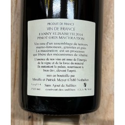 Domaine Julien Meyer Vin de France blanc Pinot Gris Fanny-Elisabeth Macération 2014